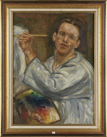 MORGAN RUSSELL Self Portrait, at the Easel.